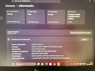 Portátil HP ZBook i7 / 16GB RAM / 512GB NVMe