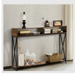 Tavolo Consolle Industriale in Legno e Metallo