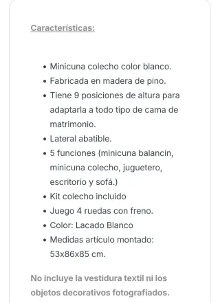 Minicuna colecho Allegra