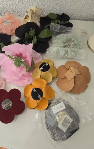 Lote Broches Vintage Flores Accesorios
