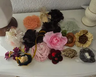 Lote Broches Vintage Flores Accesorios