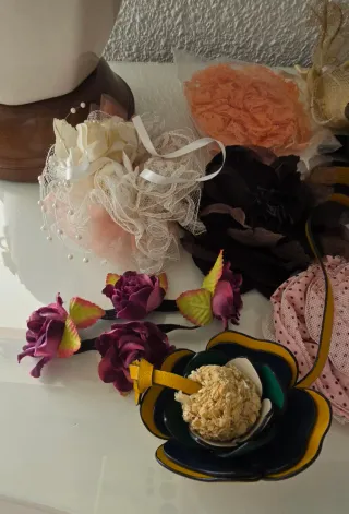 Lote Broches Vintage Flores Accesorios