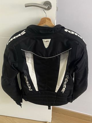 Chaqueta Moto SPIDI Mujer Negra y Blanca Talla XS