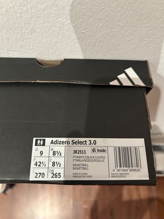 Adidas Adizero Select 3.0 – Size 42 2/3 (42.5-43)