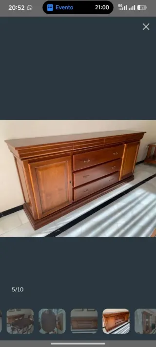 Conjunto Muebles Madera Maciza
