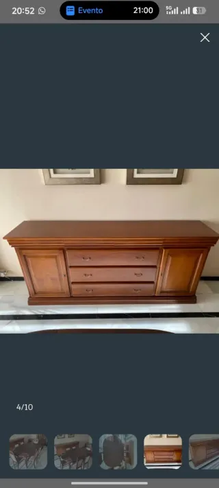 Conjunto Muebles Madera Maciza