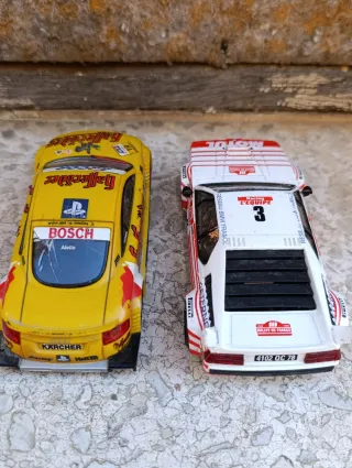 Coche Scalextric. Audi Gialloeder. BMW M1.