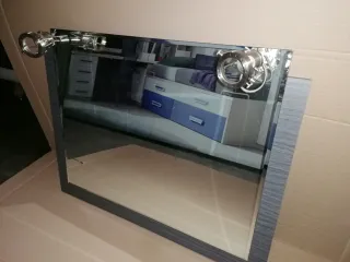 Espejo de baño madera y espejo