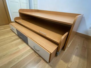 Cama nido de madera con cajones