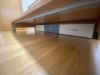 Cama nido de madera con cajones