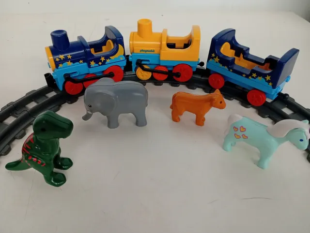 Tren Playmobil 1 2 3 con animales