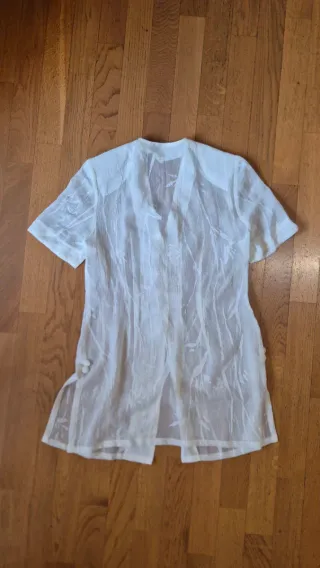 Camicetta pizzo donna vintage anni 90 bianca S/M
