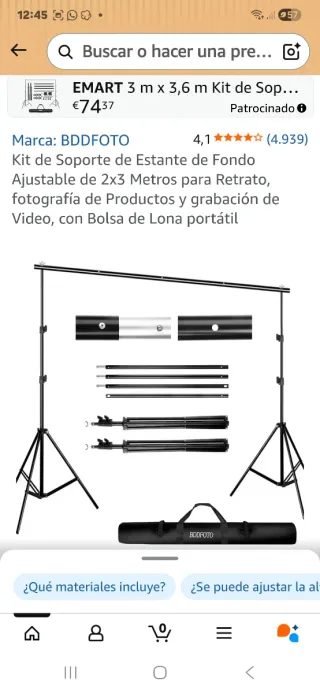 Soporte para fotos  trípode ajustable