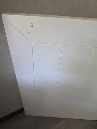 Cabecero de madera blanco