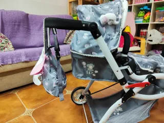 Carro de gemelos para muñecos