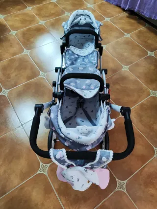 Carro de gemelos para muñecos