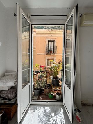 Puerta doble de ventana grande