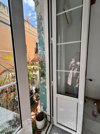 Puerta doble de ventana grande