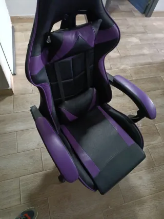 Silla Gaming Negra y Morada