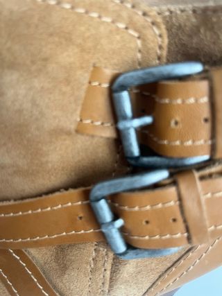 Botines Zara ante tacón hebillas