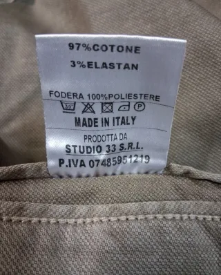 Giacca uomo Mulish cotone beige taglia 52