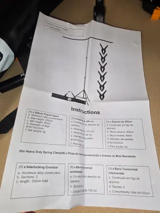 Soporte para trípode 200cm