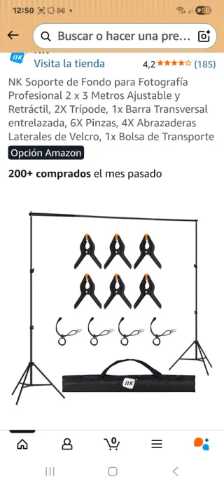 Soporte para trípode 200cm