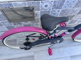Bicicleta niña Decathlon rosa y azul