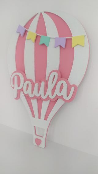 Letrero Personalizado Globo Aerostático Madera