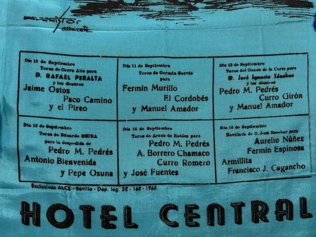 Cartel Toros en seda, Albacete, año 1965