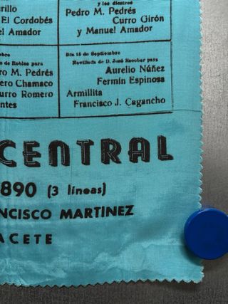 Cartel Toros en seda, Albacete, año 1965