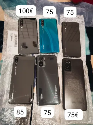 Lote 6 móviles Huawei, Oppo, Xiaomi