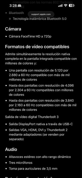 MacBook Pro 13” 2019 4 puertos Thunderbolt 3
