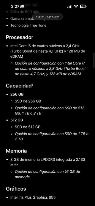 MacBook Pro 13” 2019 4 puertos Thunderbolt 3