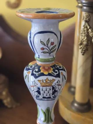 Candelabri in ceramica multicolore