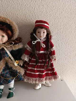 Lote 4 Muñecas Porcelana Vintage