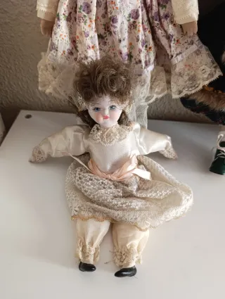 Lote 4 Muñecas Porcelana Vintage