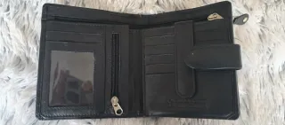 Monedero de piel mujer negro multicolor