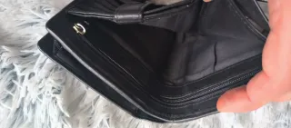 Monedero de piel mujer negro multicolor