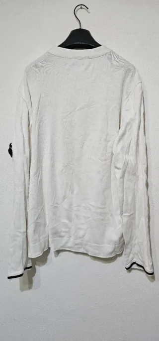 Stone Island Maglione 100% Cotone Bianco Vintage