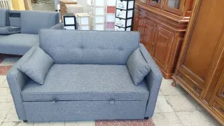 Sofá Cama Gris Práctico