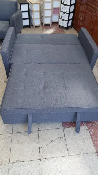 Sofá Cama Gris Práctico