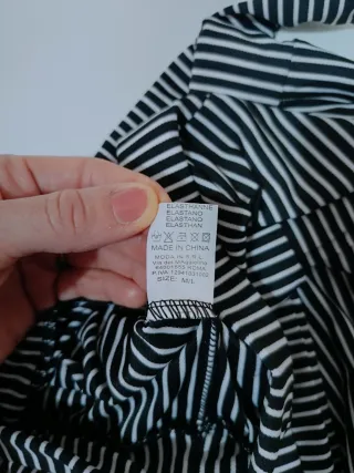 Pantaloni donna a palazzo righe bianche e nere