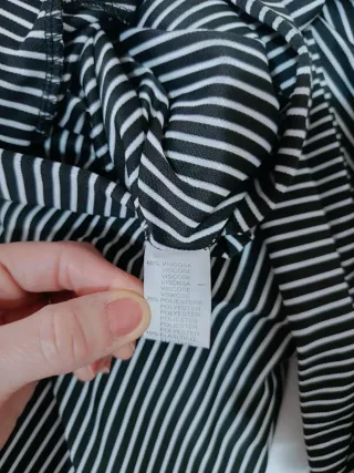 Pantaloni donna a palazzo righe bianche e nere
