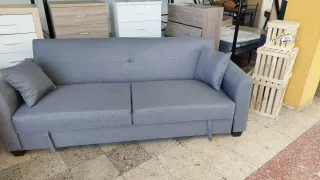 Sofá Cama Libro con Arcón Gris