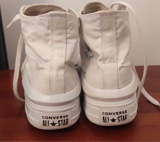 Sneakers Converse Beige Taglia 40 con Piattaforma