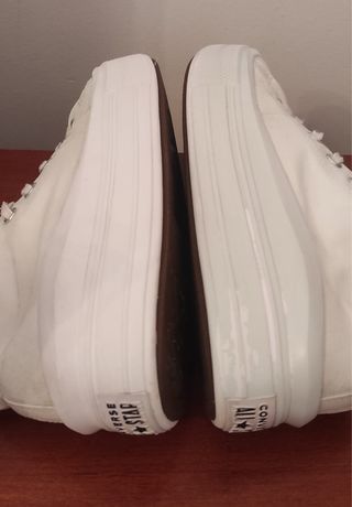 Sneakers Converse Beige Taglia 40 con Piattaforma