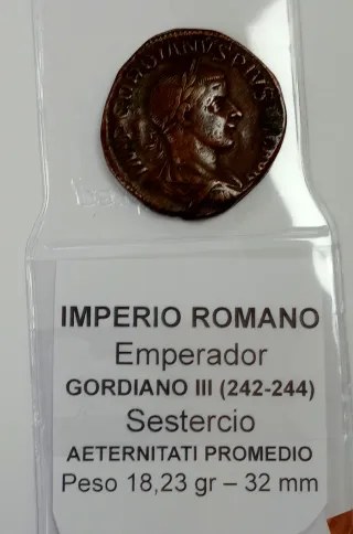Moneda Sestercio Gordiano III - IMPERIO ROMANO