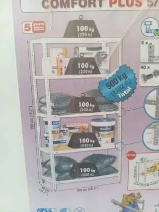 Estantería Metálica Comfort 5/500 Blanco