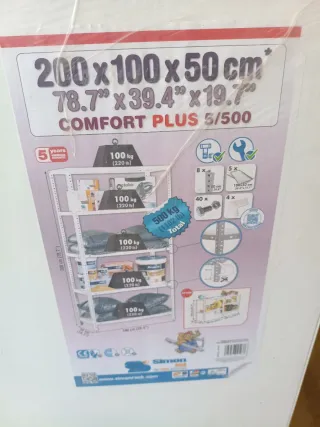 Estantería Metálica Comfort 5/500 Blanco